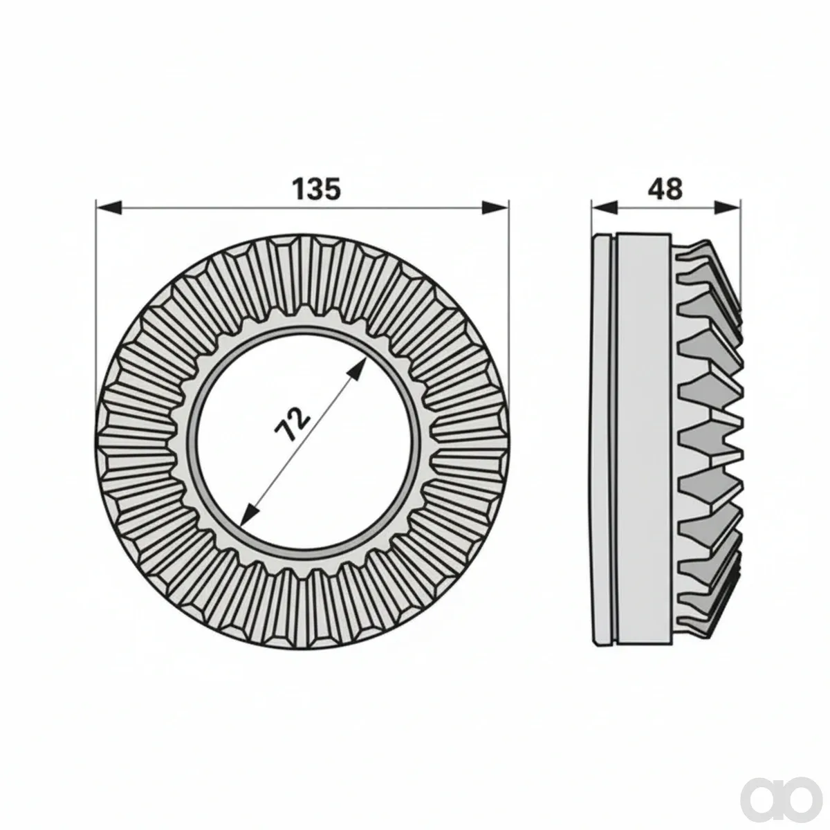 Prillinger-00453511 - Bevel gear 28 teeth, Instead of (00453511)