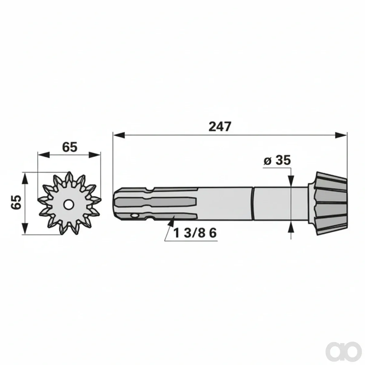 Prillinger-00453562 - Bevel gear 13 teeth, Instead of (00453562)