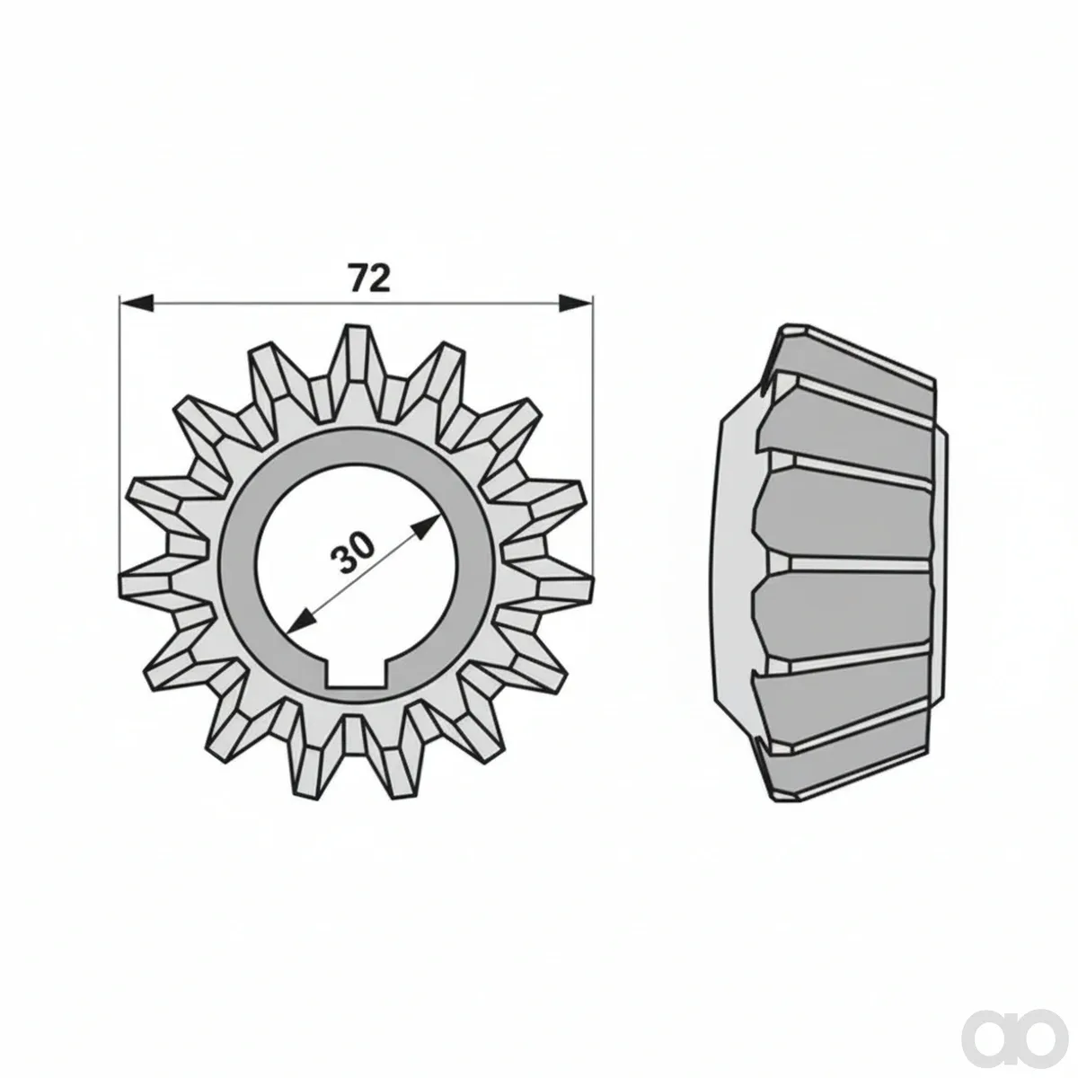 Prillinger-00453591 - Pinion 15 teeth, Pöttinger 236 (00453591)