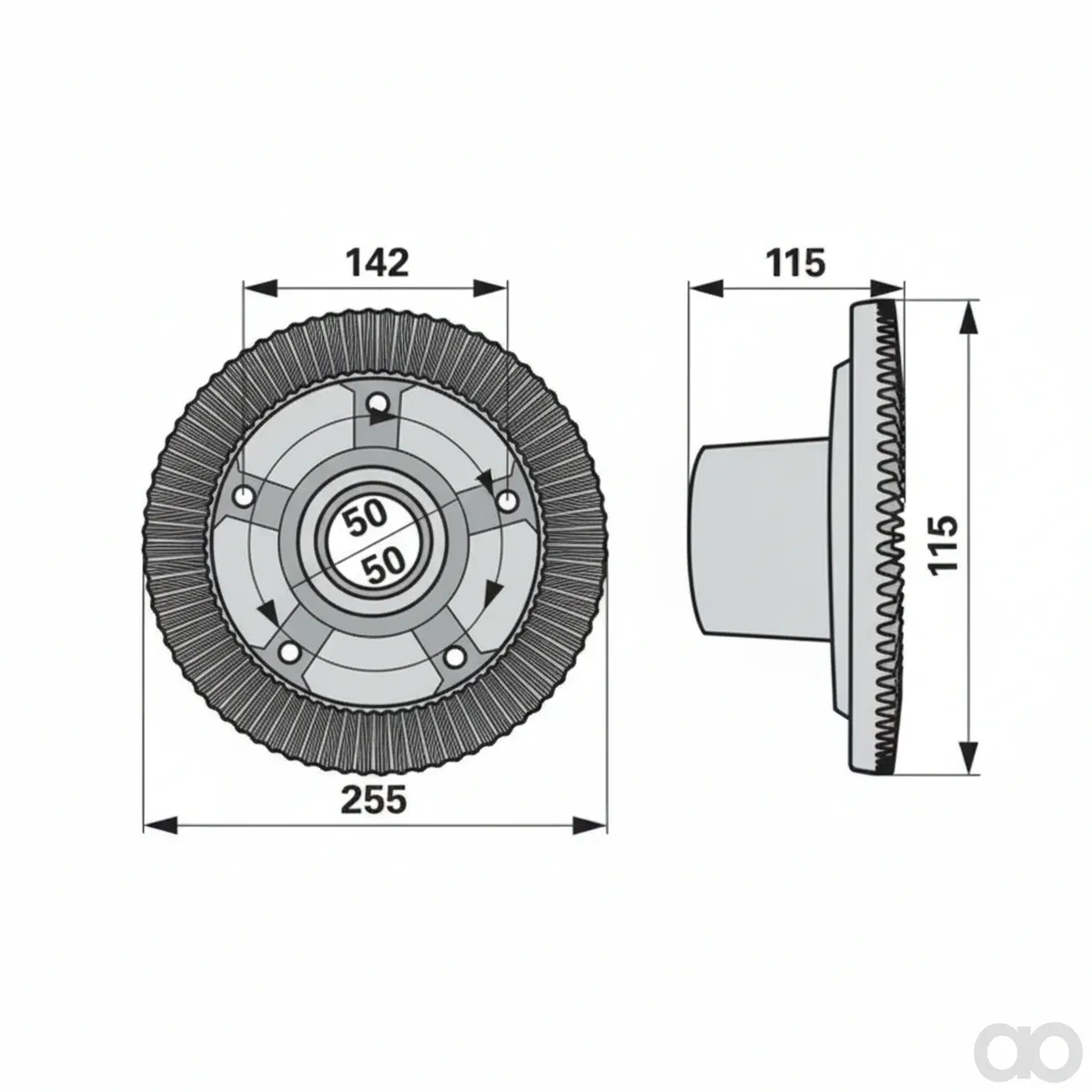 Prillinger-00453604 - Ring gear 51 teeth, Instead of (00453604)