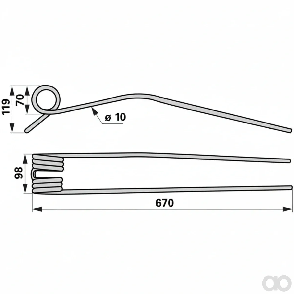 Prillinger-00460104 - Rake Tine Instead Of Lel (00460104)