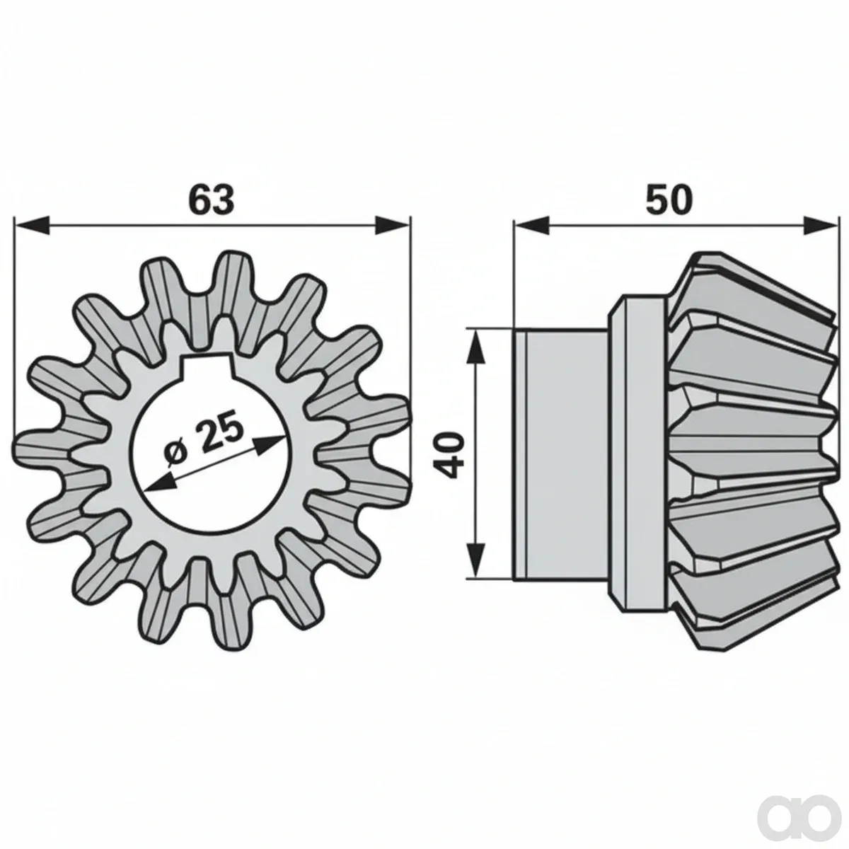 Prillinger-00461815 - Bevel Gear Z15 Instead Of Sip (00461815)