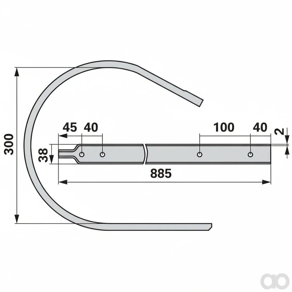 Prillinger-00475512 - Stripping plate for Mengele 02-12 (00475512)