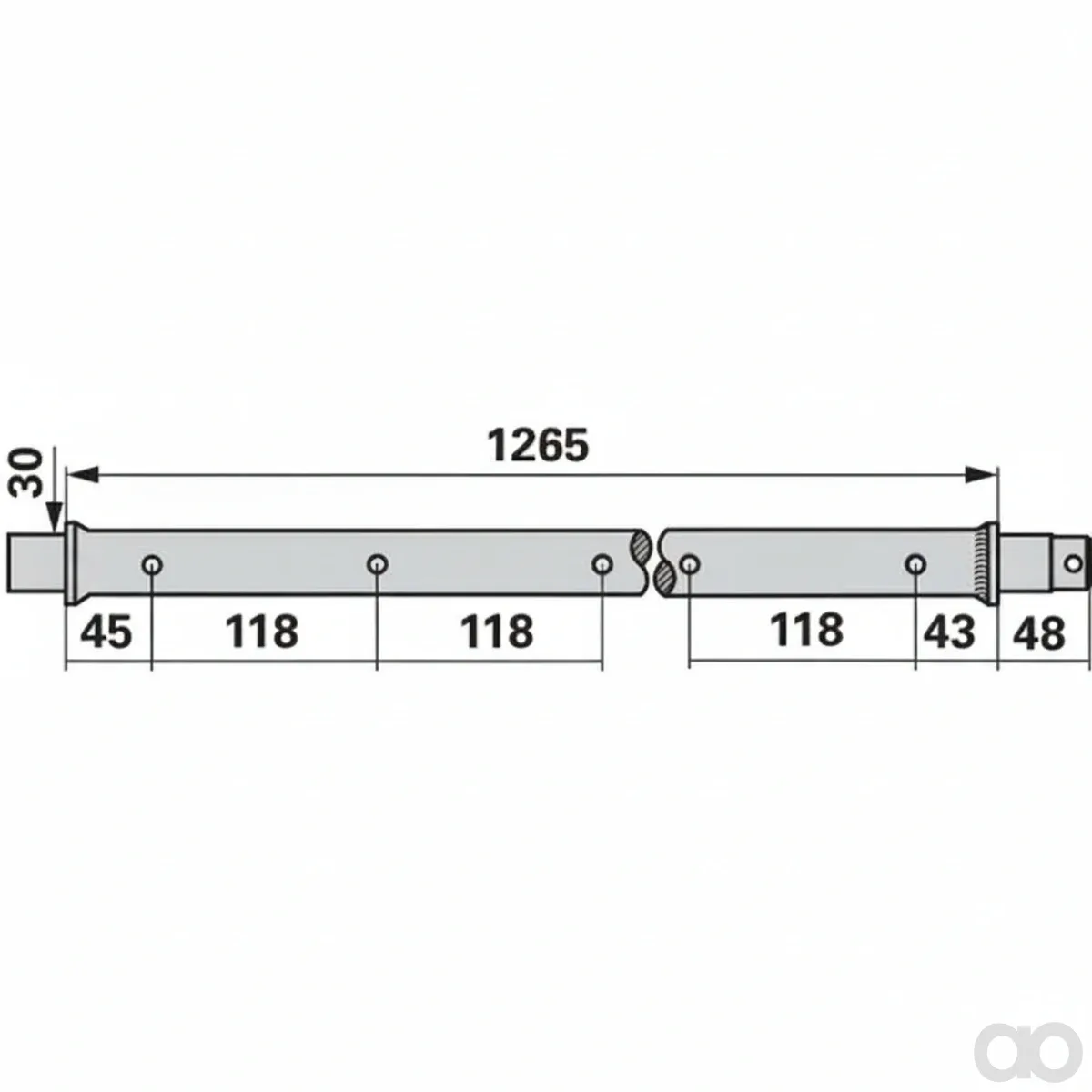 Prillinger-00476562 - Tine tube 1345 mm instead of (00476562)