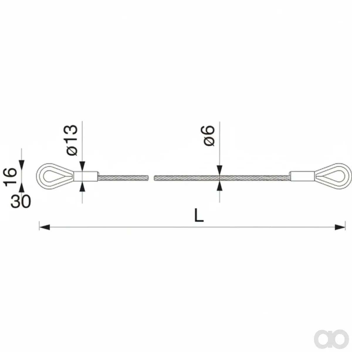 Prillinger-00478083 - Lifting rope length 4270 mm for J (00478083)