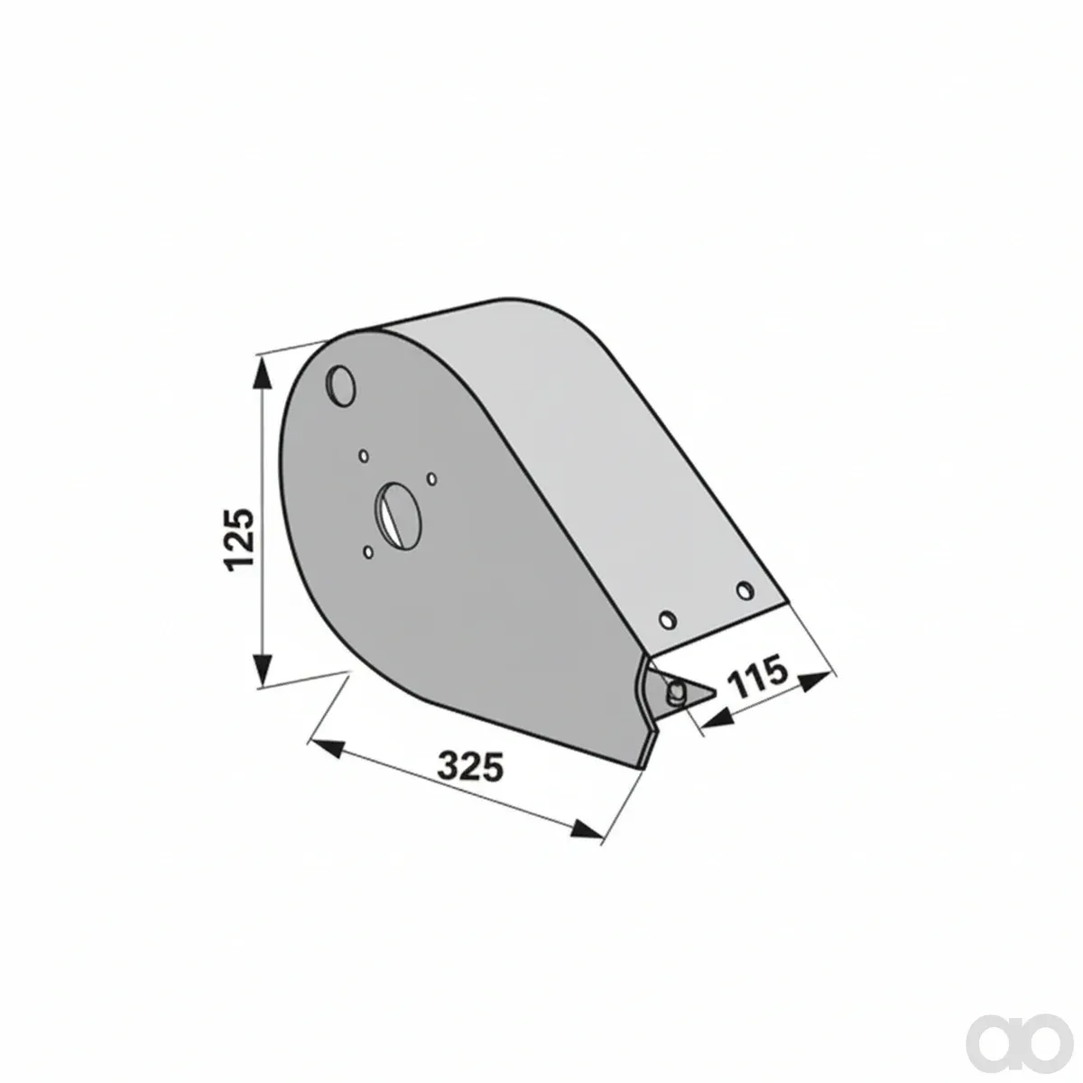 Prillinger-00478125 - Cover plate left for Steyr 804 (00478125)