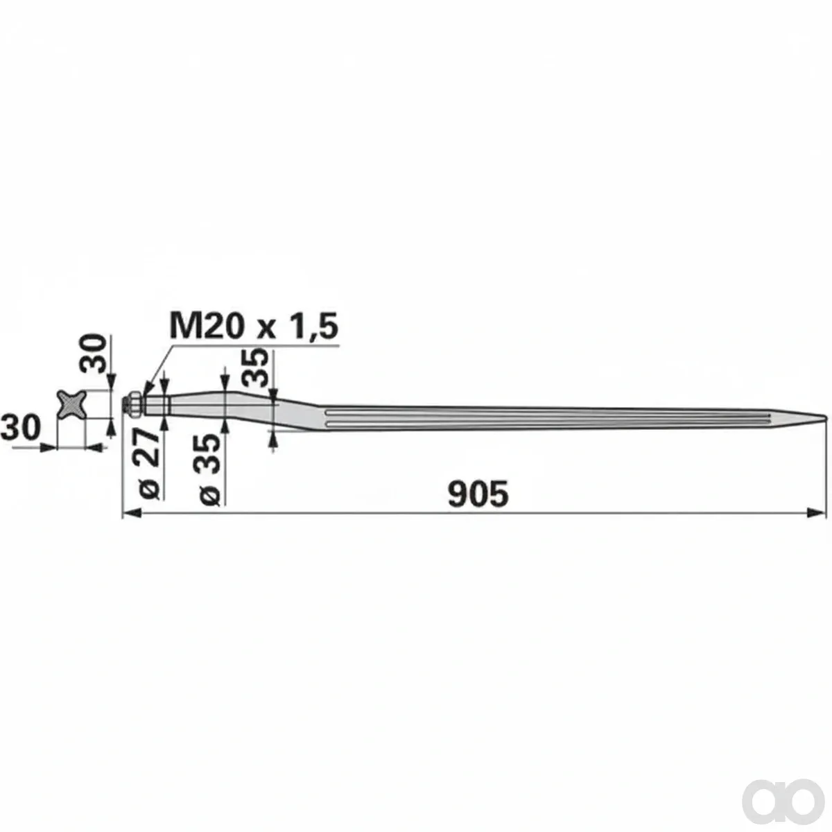 Prillinger-00480451 - Profile tine length 905 mm for St (00480451)