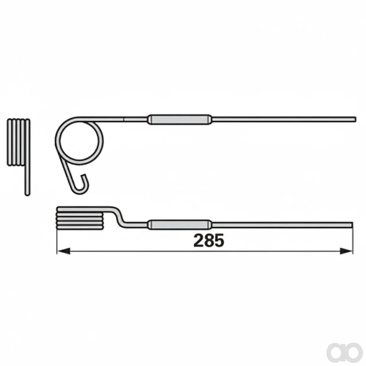 Prillinger-00481515 - Spring tine left instead of (00481515)