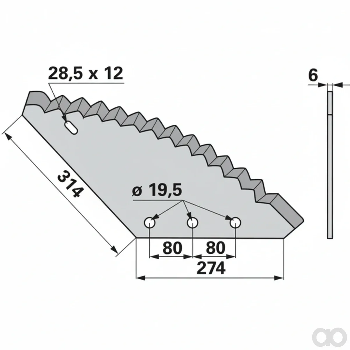 Prillinger-00485018 - Mixing Wagon Blade (00485018)