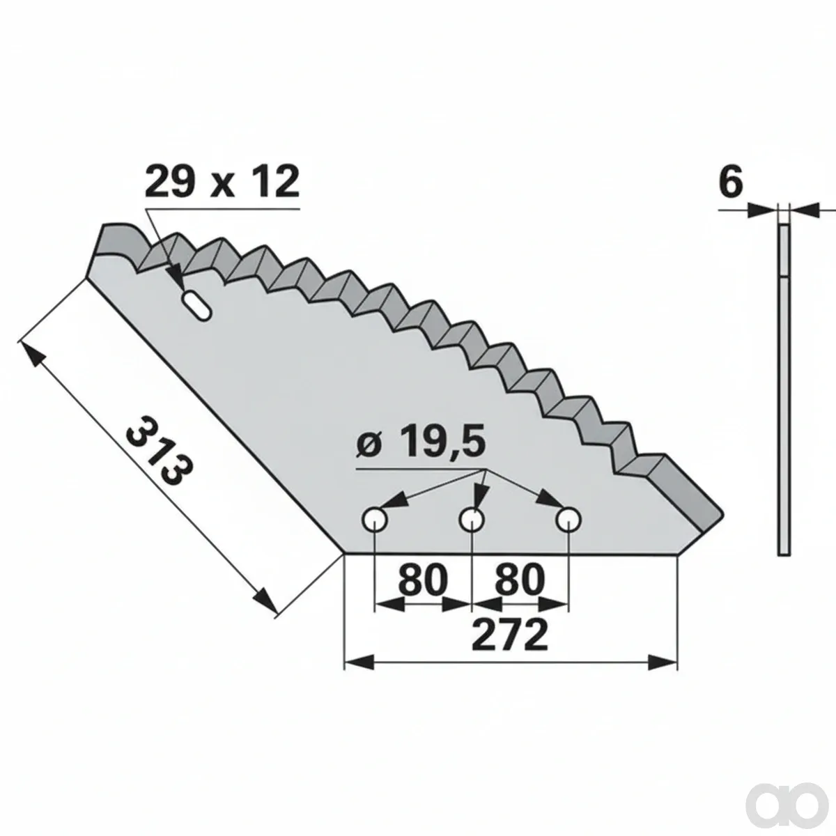 Prillinger-00485151 - Mixing Wagon Blade (00485151)