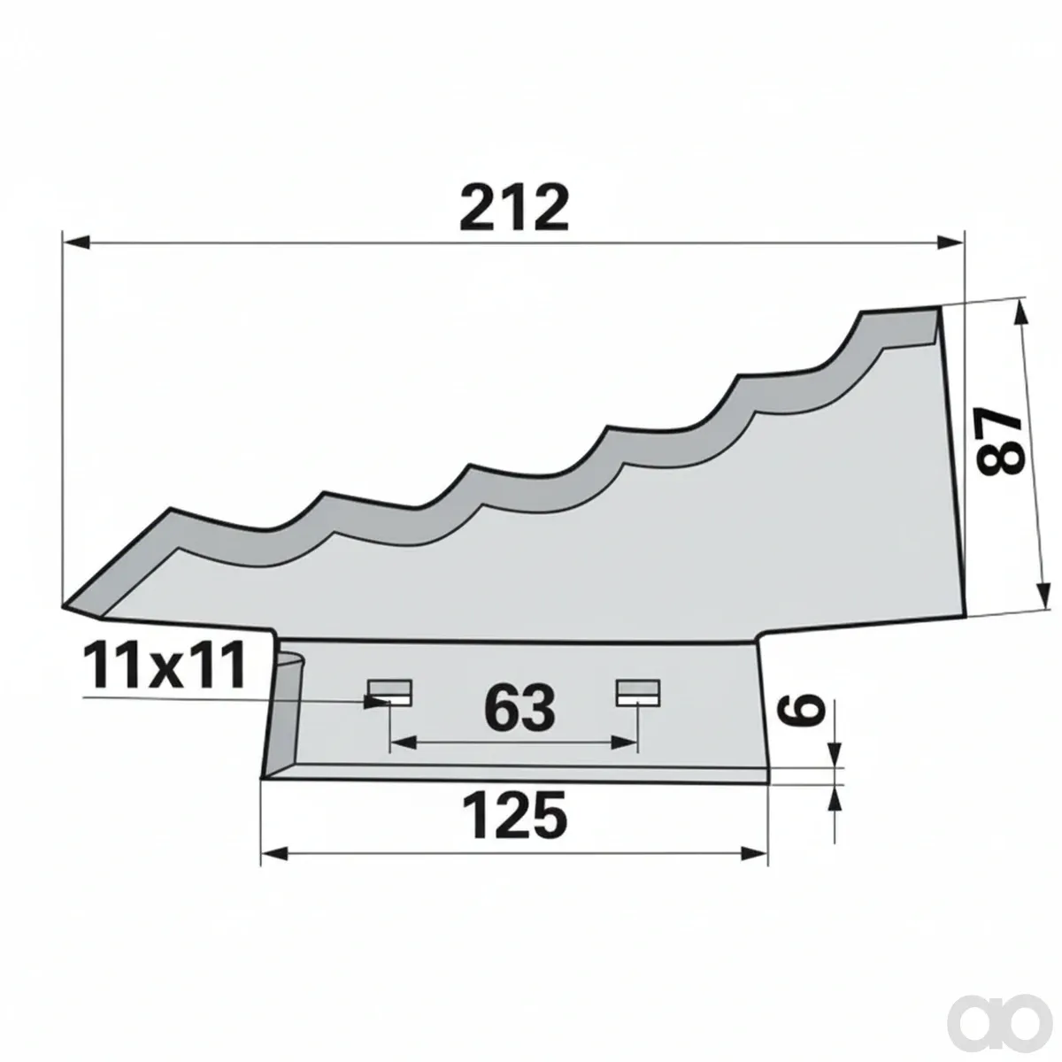 Prillinger-00485209 - Mixing Wagon Blade Left (00485209)