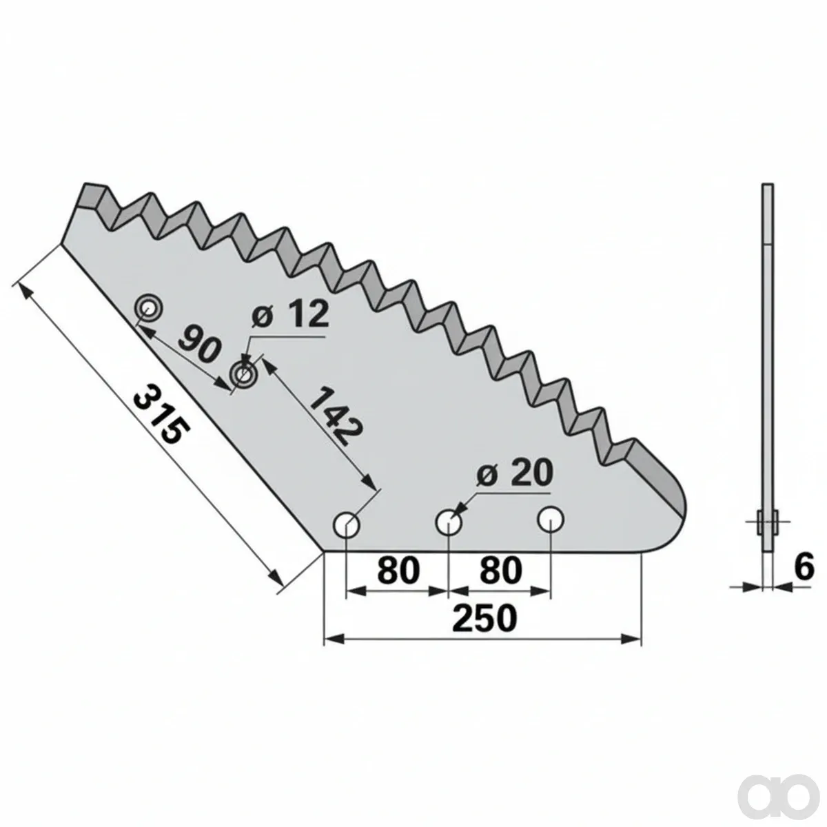 Prillinger-00485470 - Mixing Wagon Blade Coated (00485470)