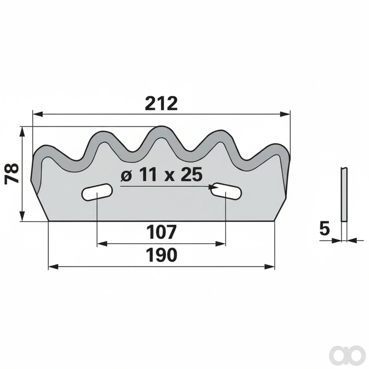 Prillinger-00485477 - Mixing Wagon Blade Bent, B (00485477)