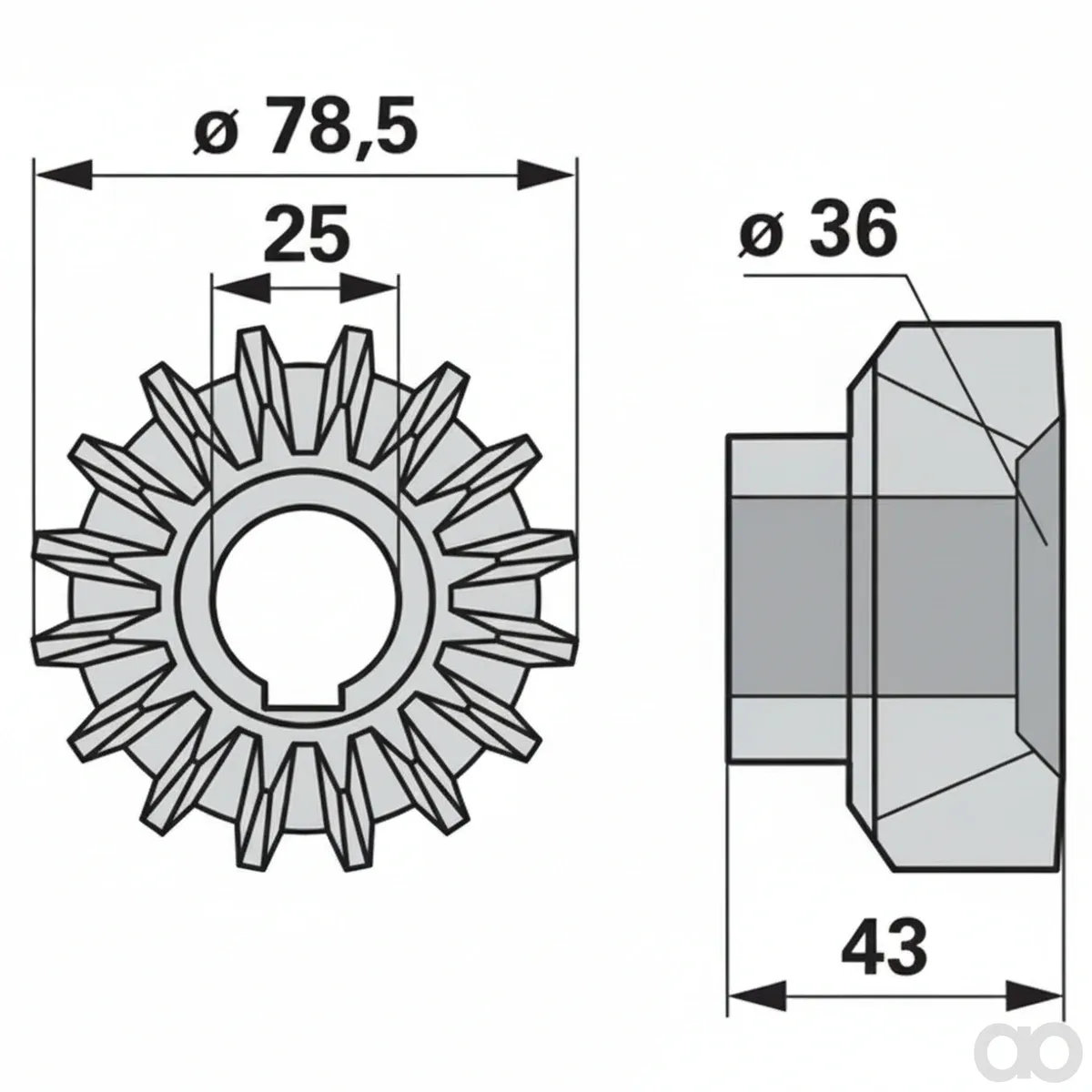 Prillinger-00501977 - Bevel Gear Instead Of Claas 60 (00501977)