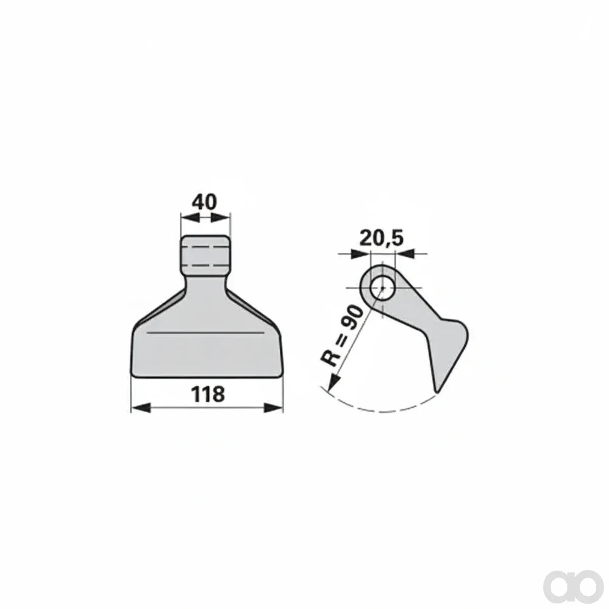 Prillinger-00530928 - Striking hammer B=118 H=90 Lo=20 (00530928)