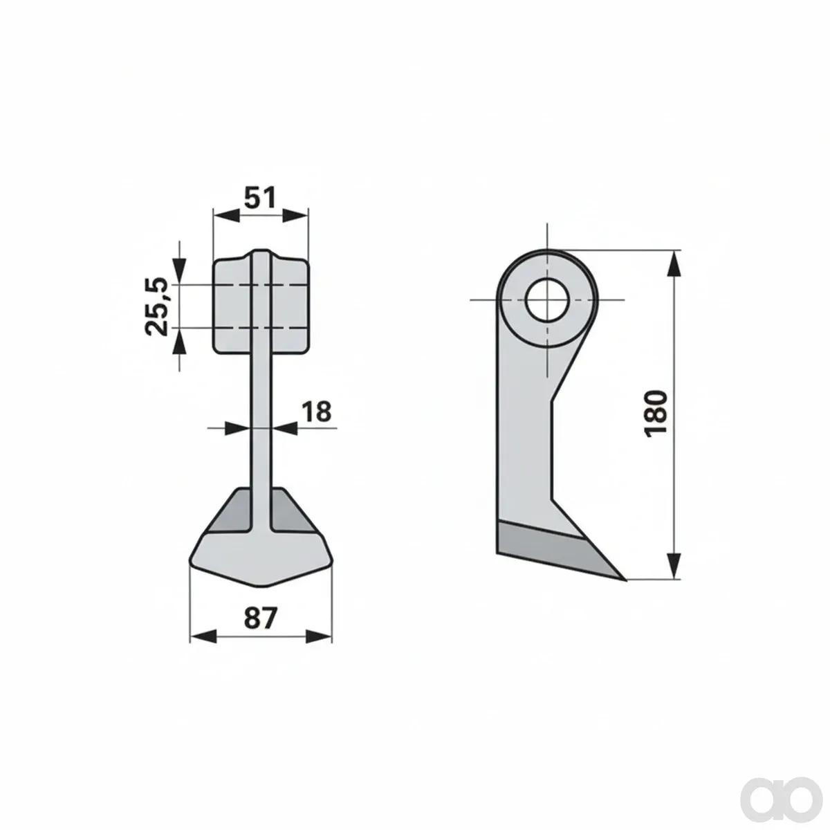 Prillinger-00530976 - Striking hammer B=87 H=180 Lo25.5 (00530976)