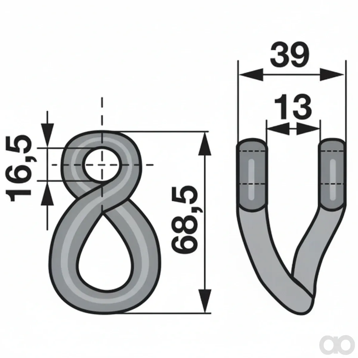 Prillinger-00531159 - Shackle instead of Kuhn Jx13 (00531159)