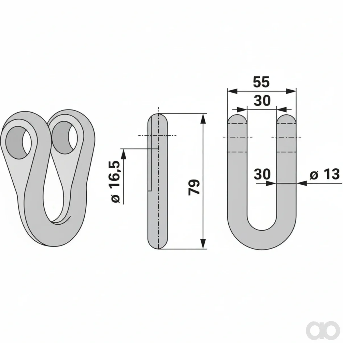 Prillinger-00531290 - Shackle replacement for Bomford 7 (00531290)