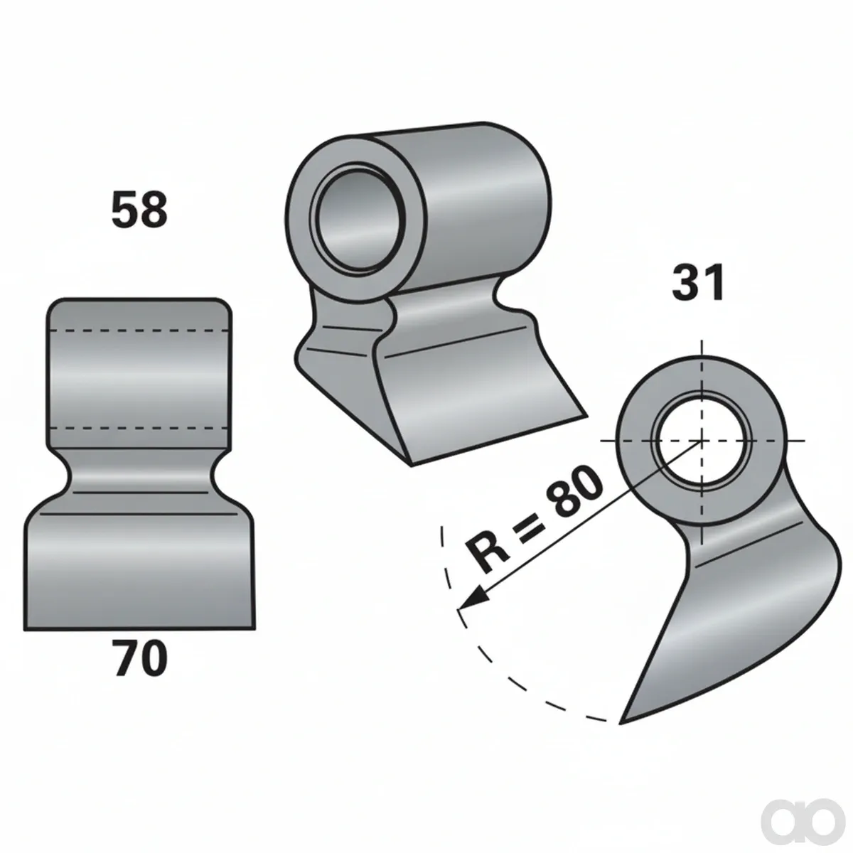 Prillinger-00531367 - Flail hammer replacement for Agr (00531367)
