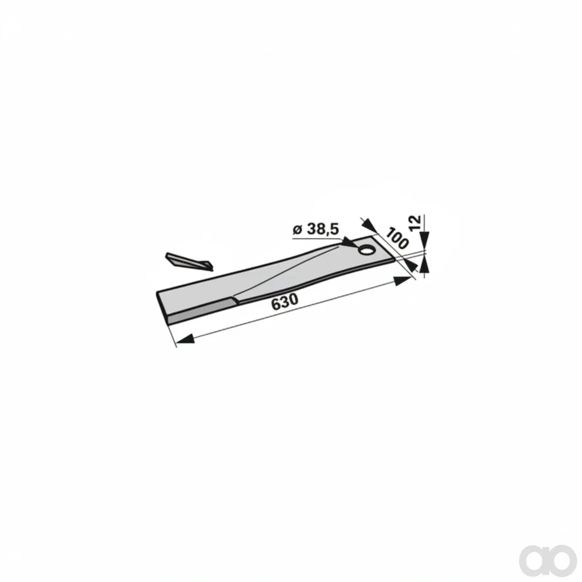 Prillinger-00531407 - Flail knife left replacement (00531407)