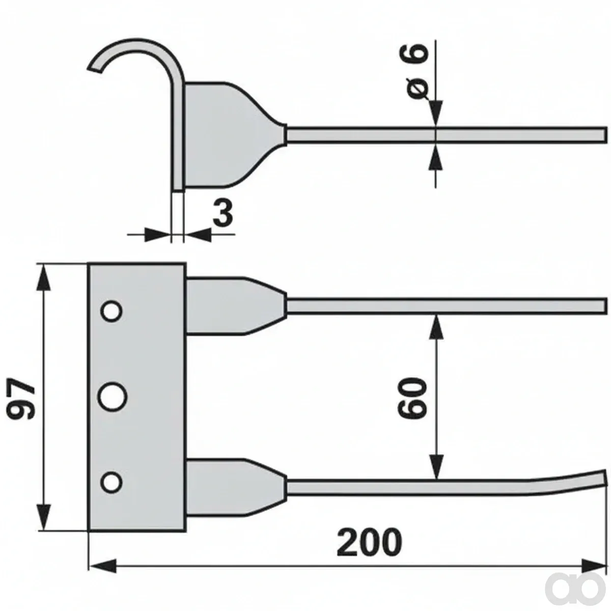 Prillinger-00540231 - Pickup tine instead of Cas (00540231)