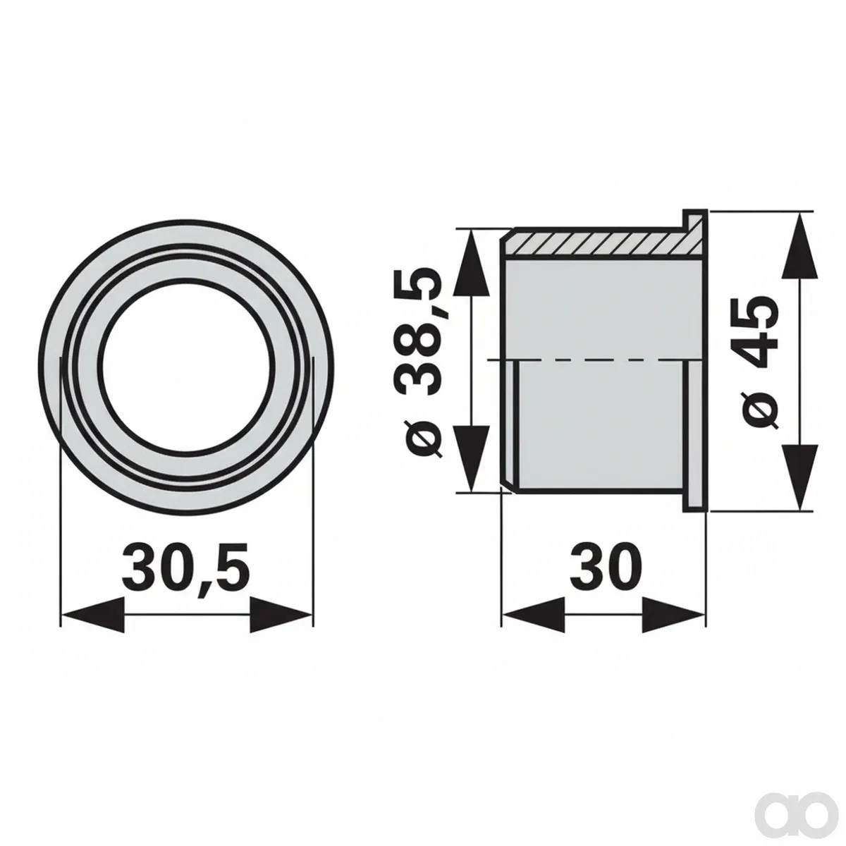 Prillinger-00543221 - Bushing instead of Deutz Fahr (00543221)