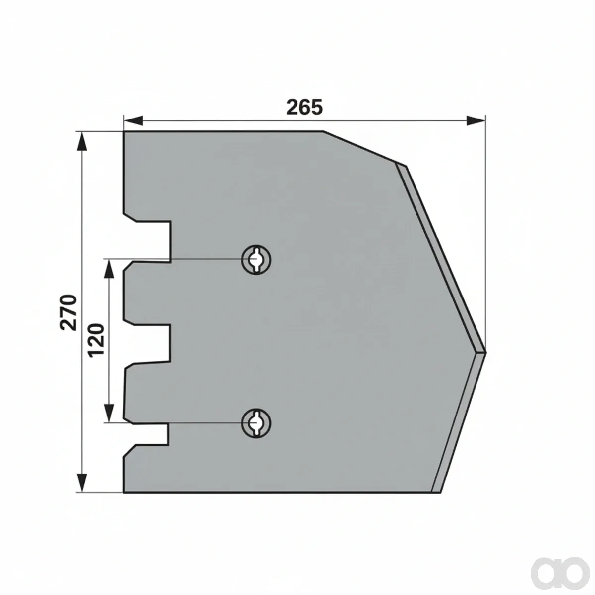 Prillinger-00553261 - 2-part share left replacement for (00553261)