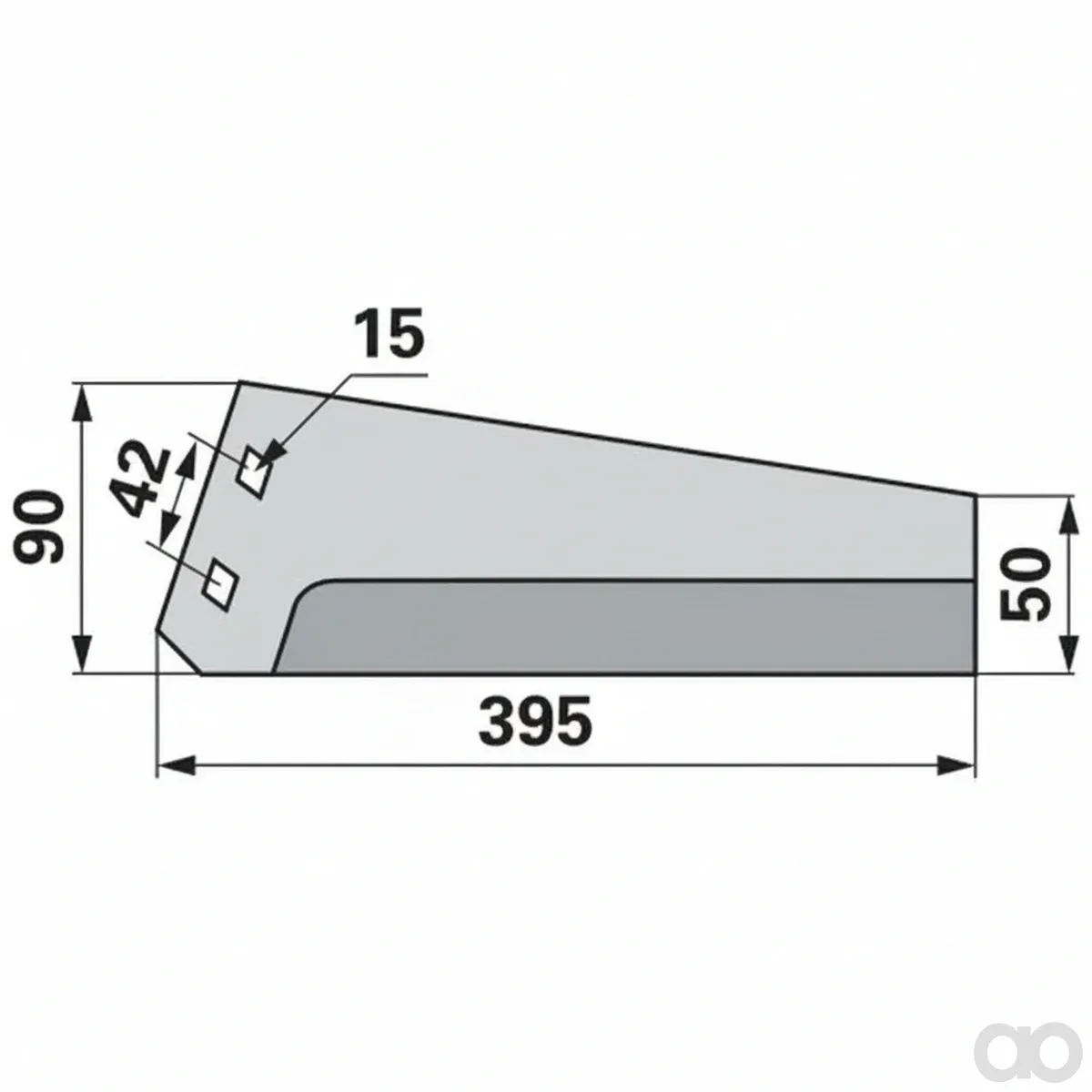 Prillinger-00560410 - Topper Knife 395Mm (00560410)