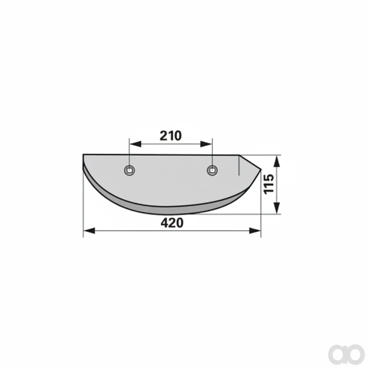 Prillinger-00560423 - Digging Share Left L 420 H 115 La (00560423)
