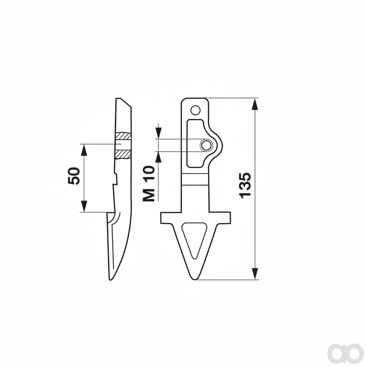 Prillinger-00603134 - End Mulching Finger Left Instead (00603134)