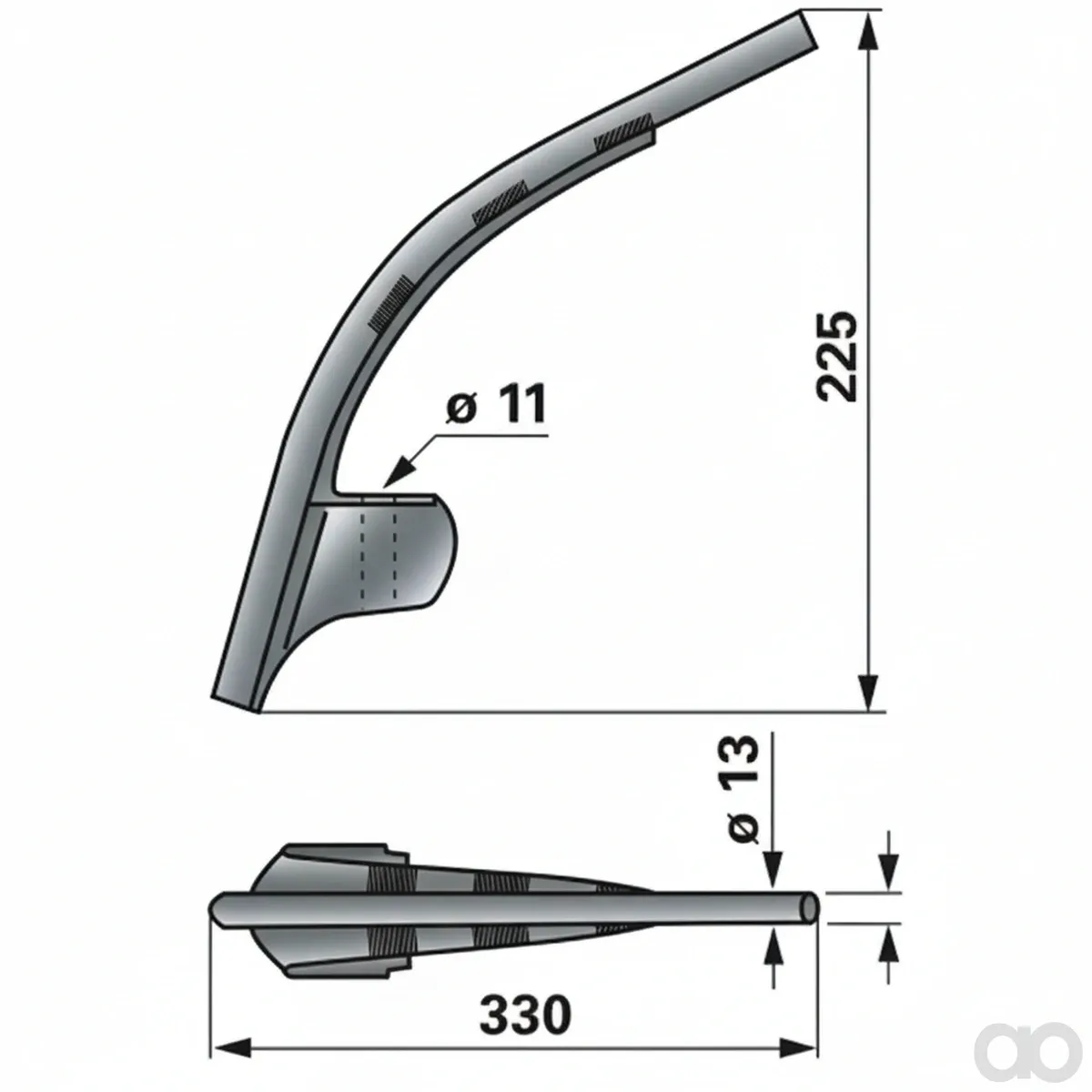 Prillinger-00606139 - Deflector rod instead of Aebi A (00606139)
