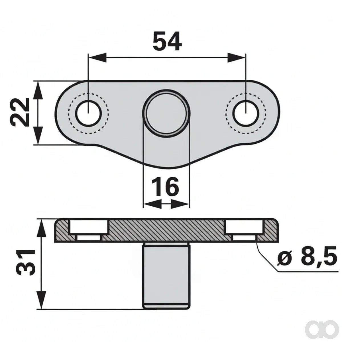Prillinger-00606167 - Cover plate pin instead of (00606167)