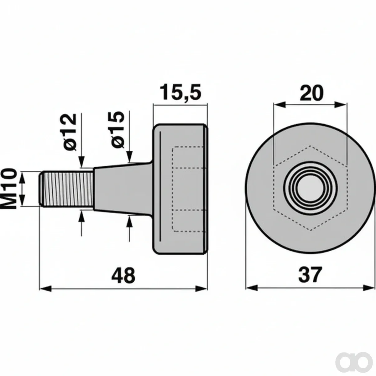 Prillinger-00606342 - Drive roller solid cast Dm (00606342)