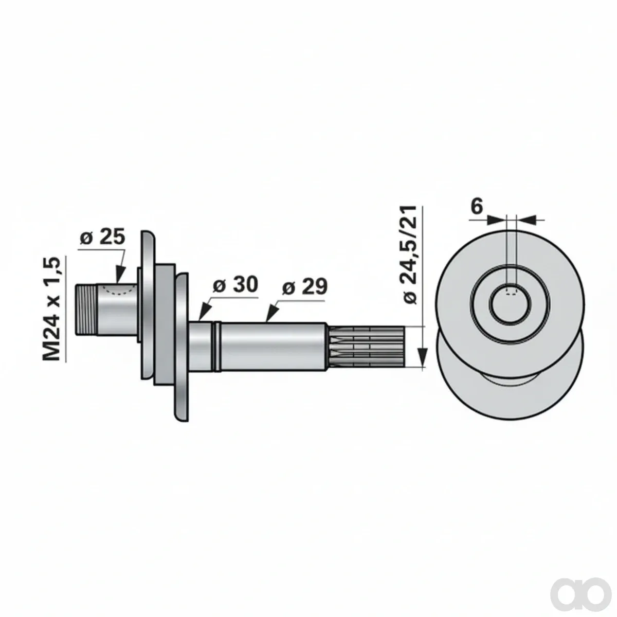 Prillinger-00606426 - Eccentric shaft instead of Vog (00606426)