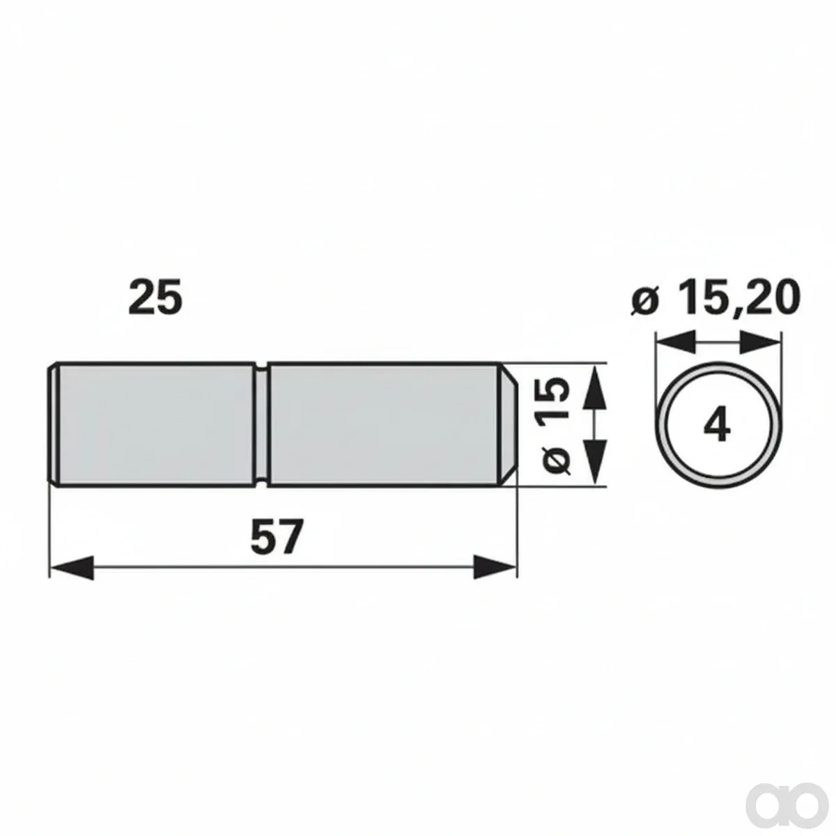Prillinger-00606587 - Drive bolt Dm 15.20 mm (00606587)
