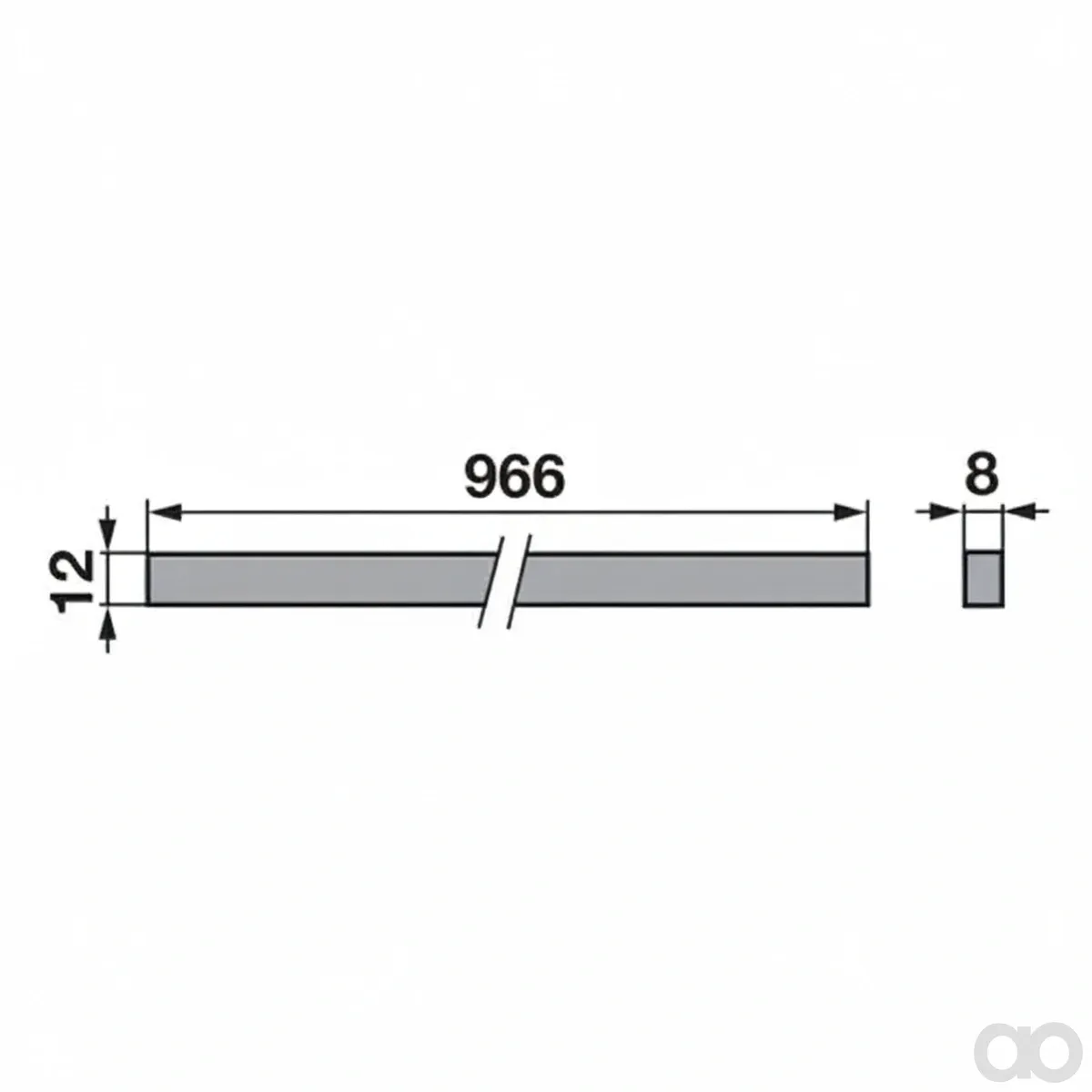 Prillinger-00607260 - Wear Bar 12X8 Length 966 Mm Z (00607260)