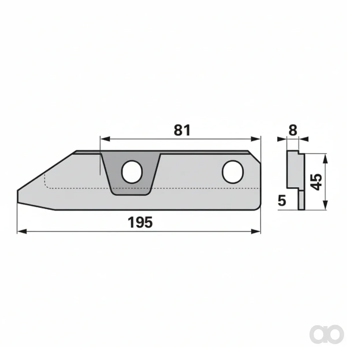 Prillinger-00614303 - Knife head for inner shoe instead (00614303)