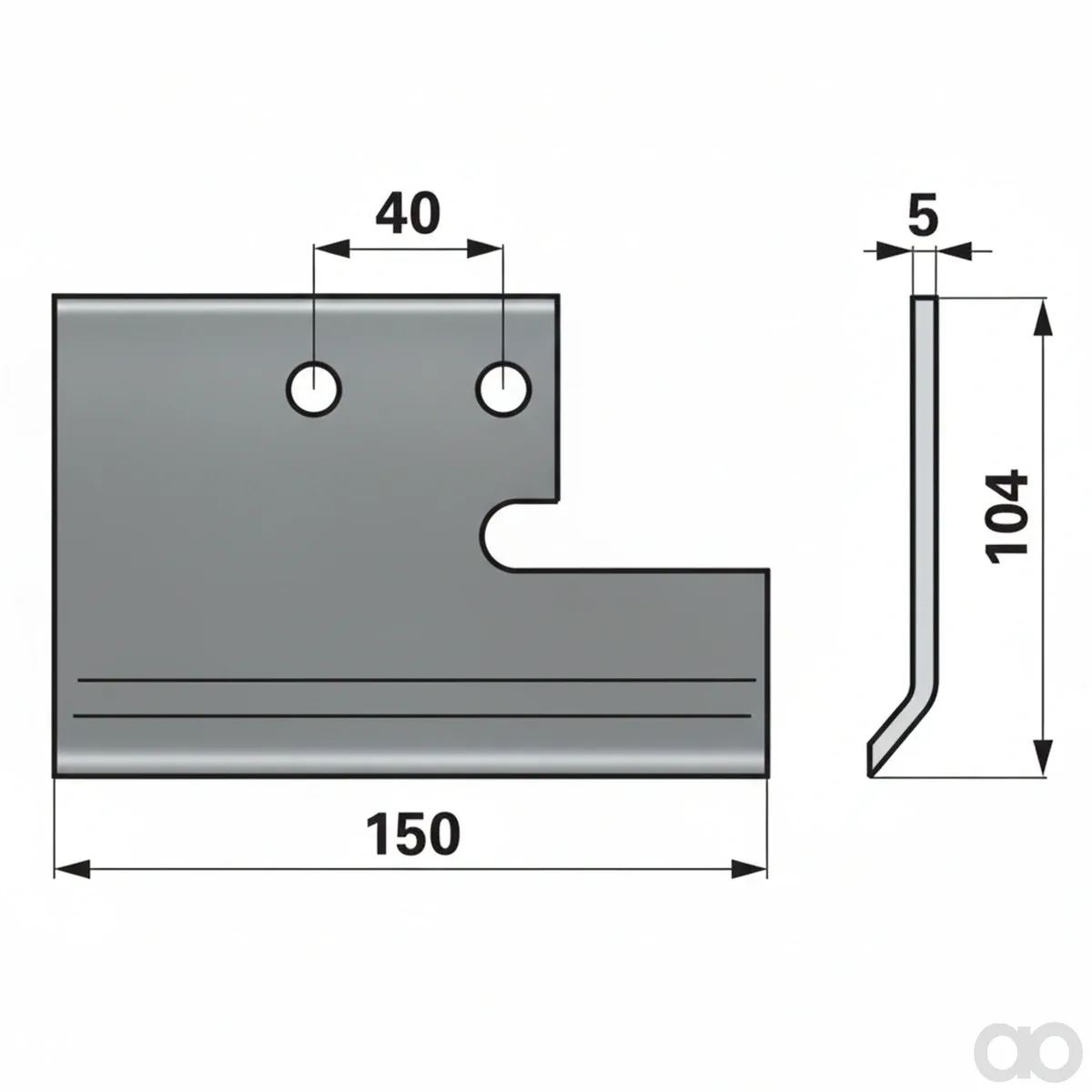 Prillinger-00614560 - Knife head guide plate top (00614560)