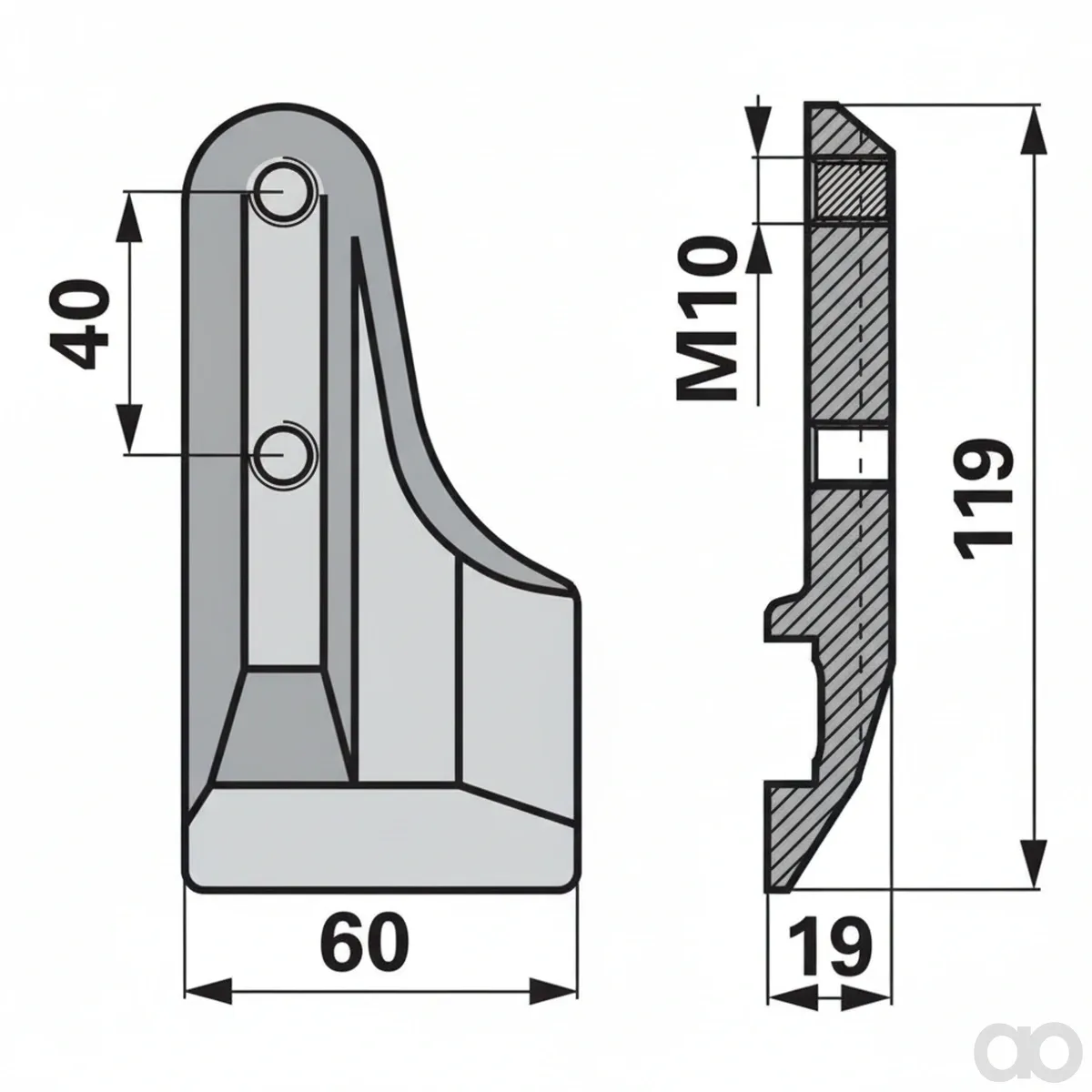Prillinger-00616562 - Knife holder bottom instead (00616562)