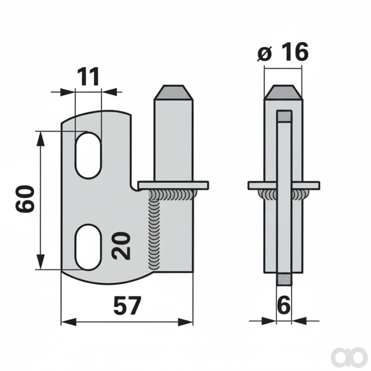 Prillinger-00629031 - Hinge pin short Instead (00629031)