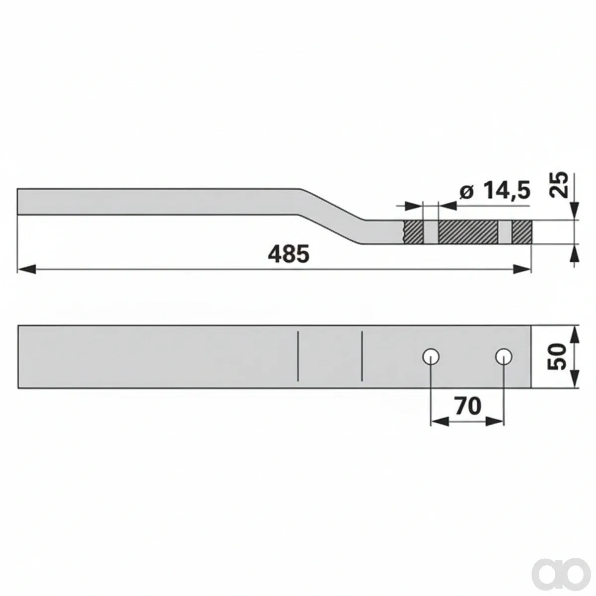 Prillinger-00690161 - Replacement Handle 50X25X485Mm (00690161)