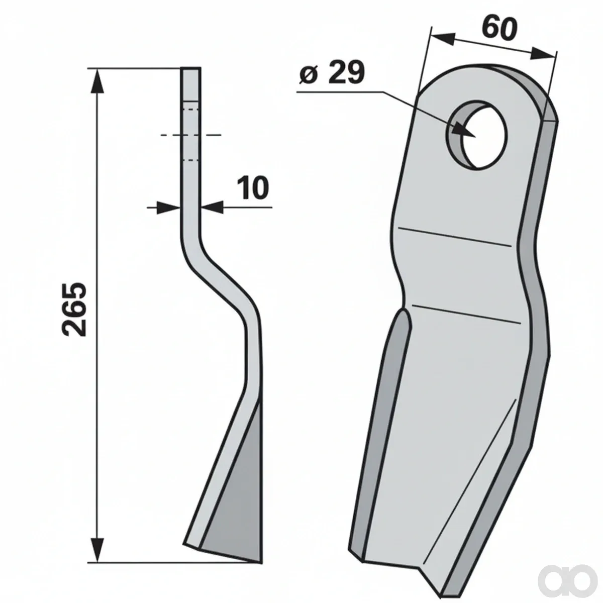 Prillinger-00690179 - Flail Knife Instead of Braun (00690179)