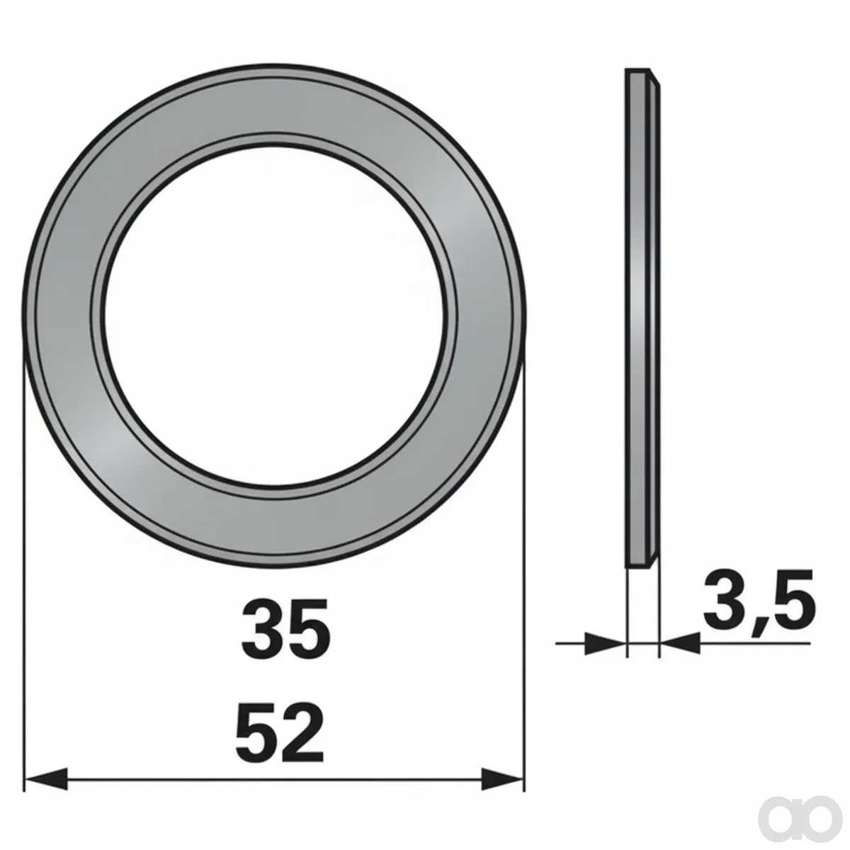 Prillinger-20127203 - Axial bearing washer Ls 3552, Fel (20127203)
