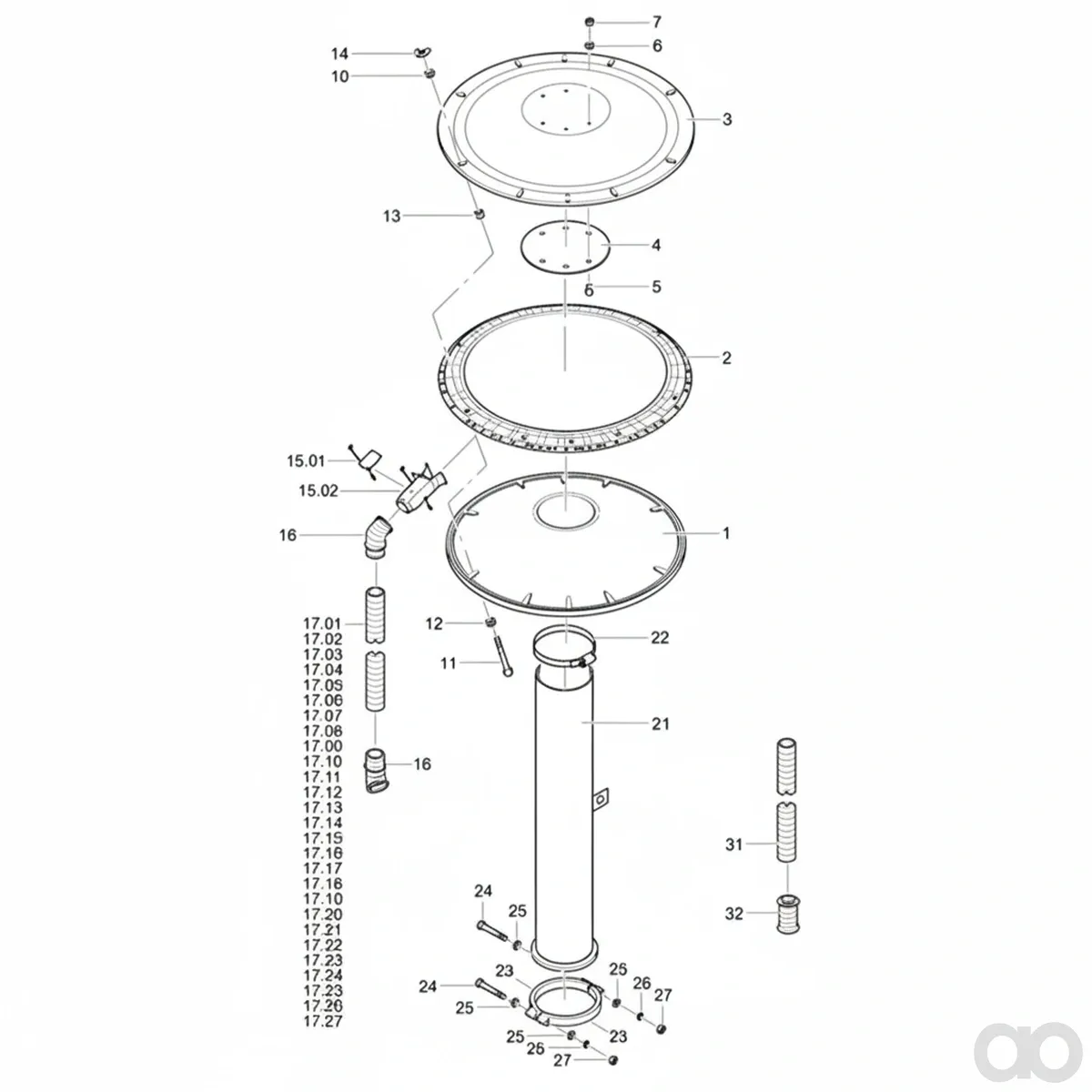 Rabe - 90014603 - Distributor Head Ring 30-40