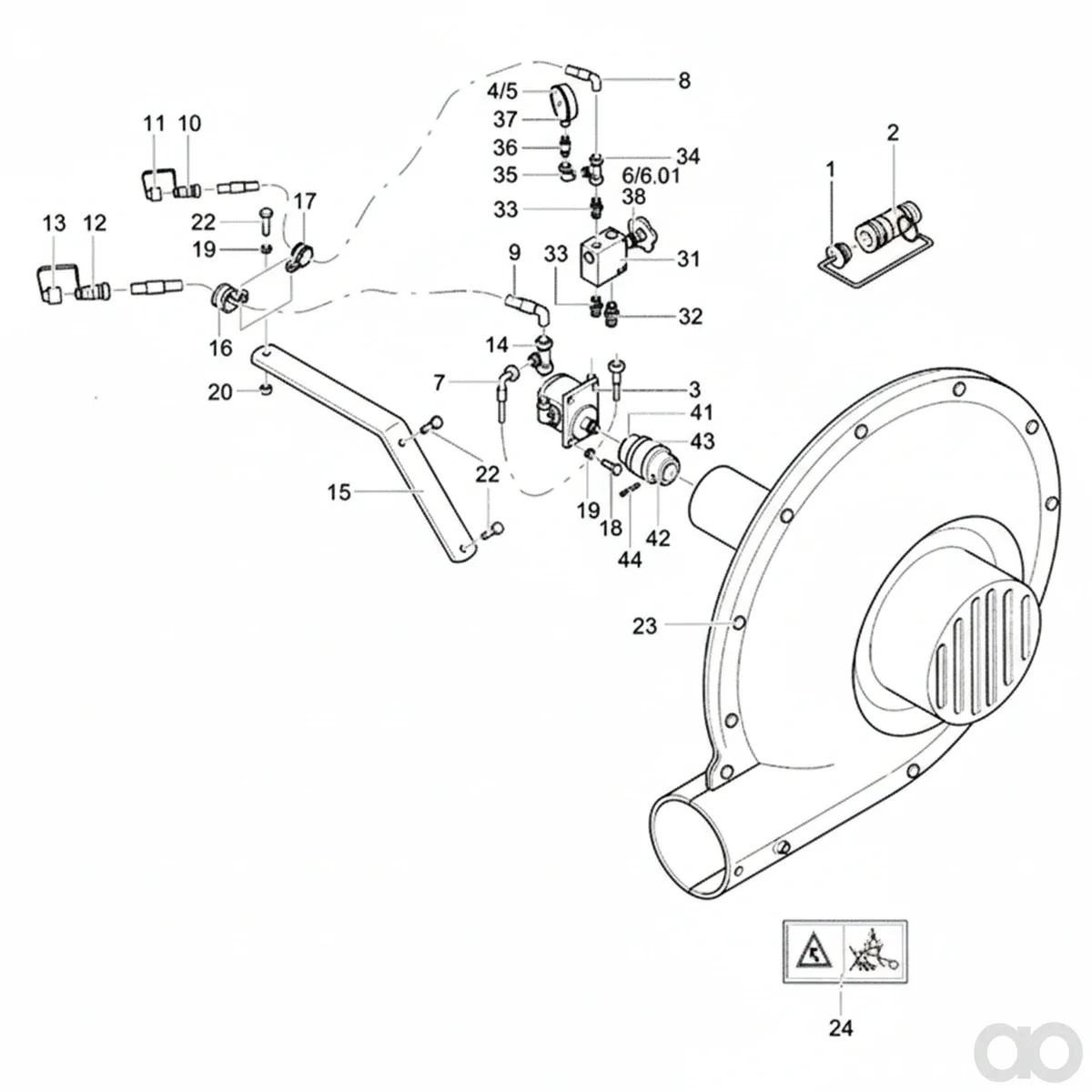 Rabe - 90016073 - Spreader Block Mounted