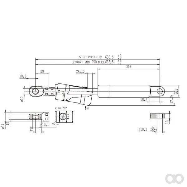 Stabilus - 744506 - Gas Spring