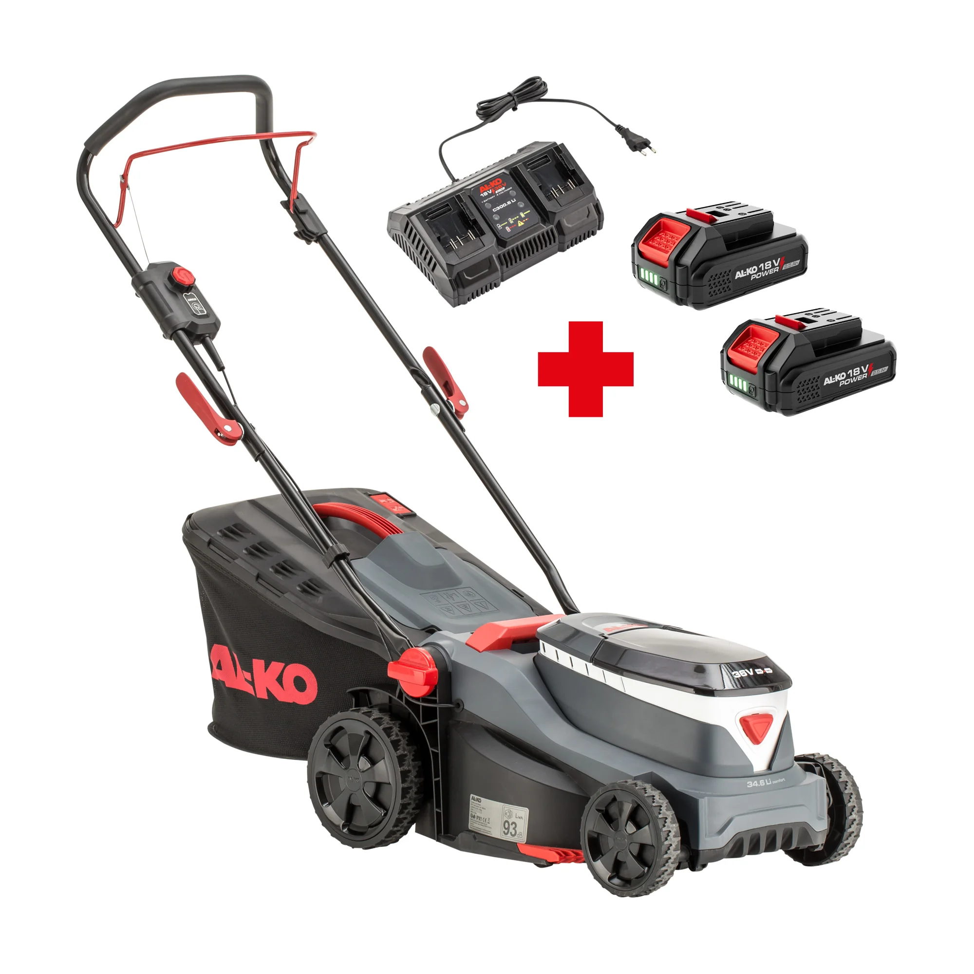 Al Ko - 114170 - Cordless Lawn Mower AKKU 34.6 LI COMFORT Set 2x2.5 Ah