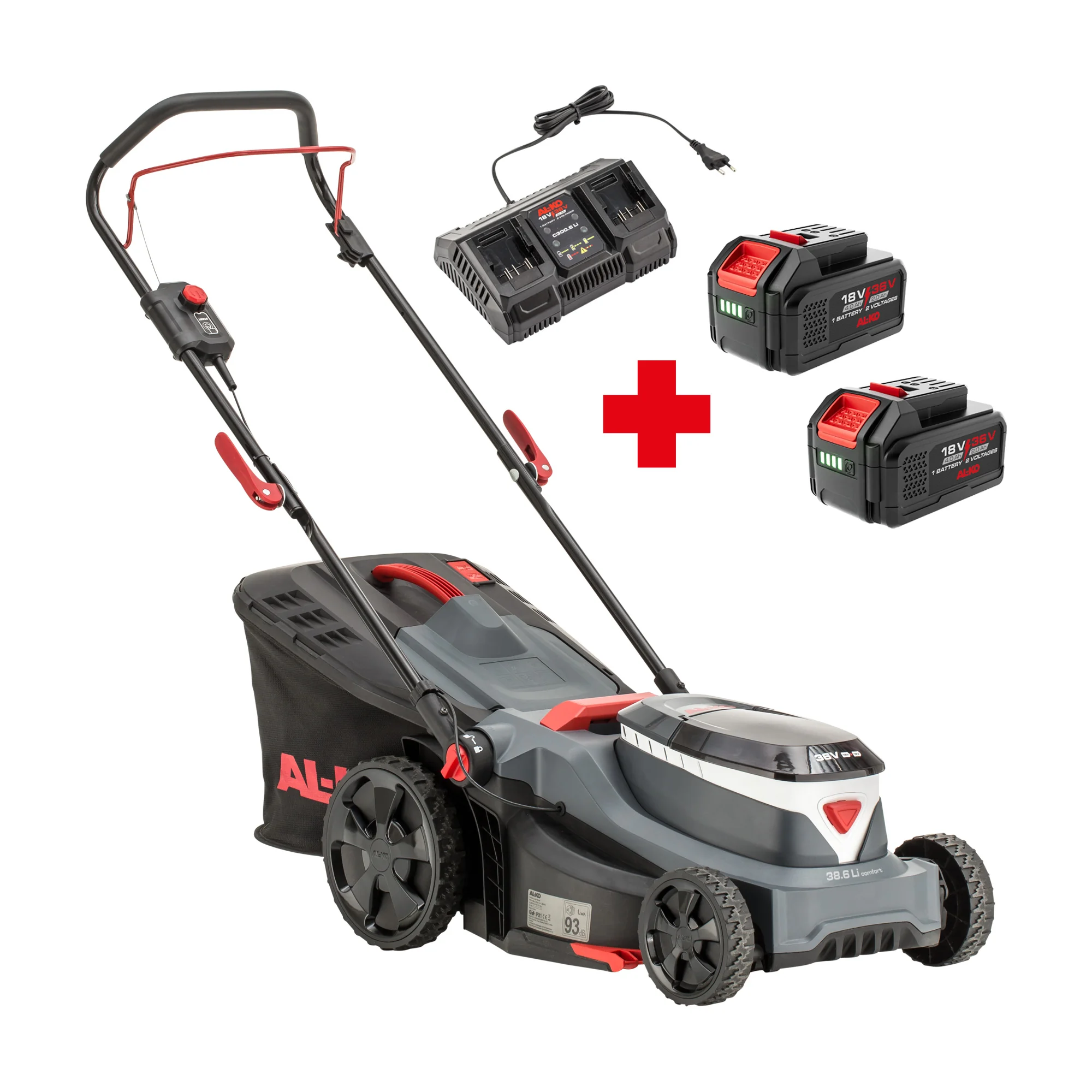 Al Ko - 114171 - Cordless Lawn Mower AKKU 38.6 LI COMFORT Set 2x4 Ah
