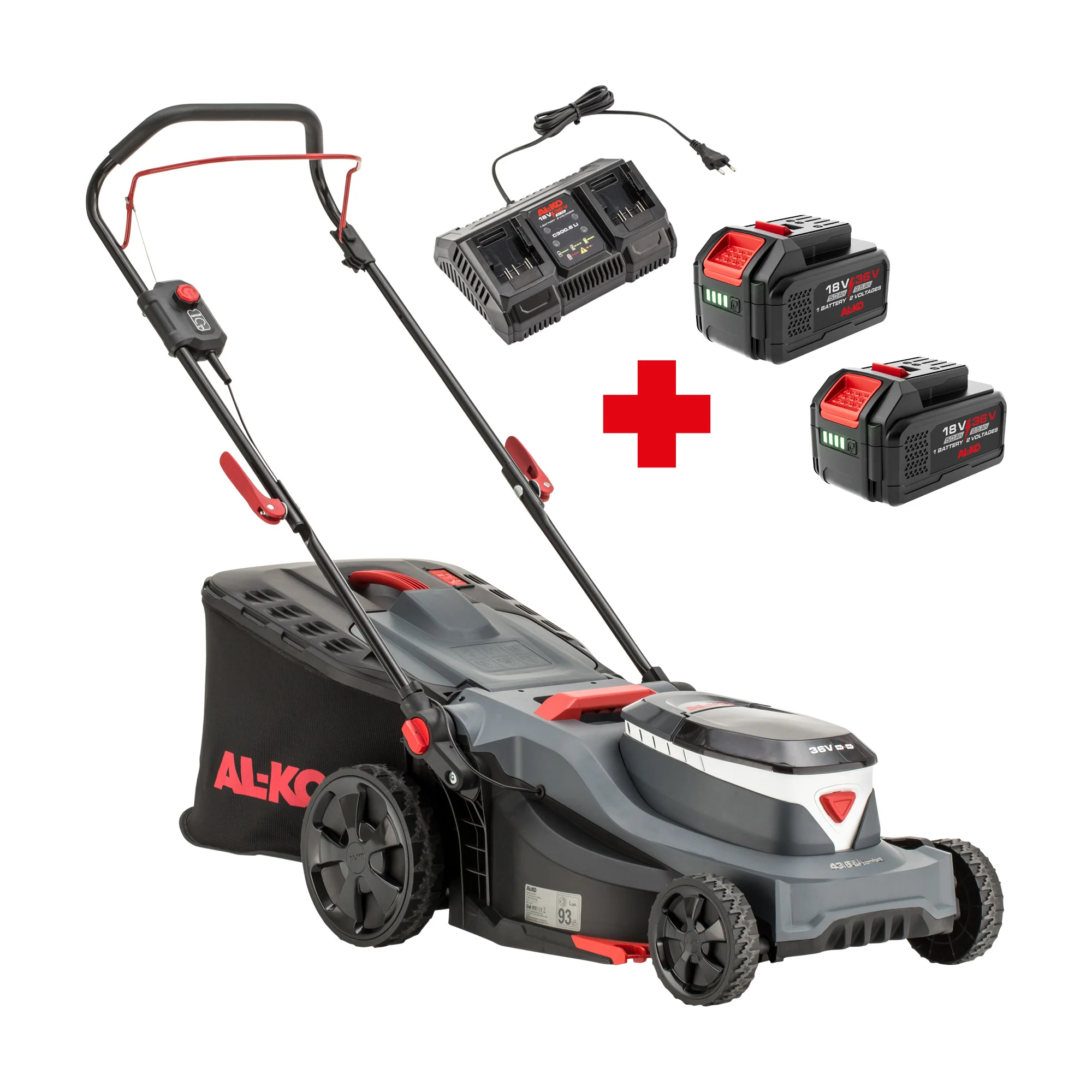 Al Ko - 114172 - Cordless Lawn Mower AKKU 43.6 LI COMFORT Set 2x5.0 Ah