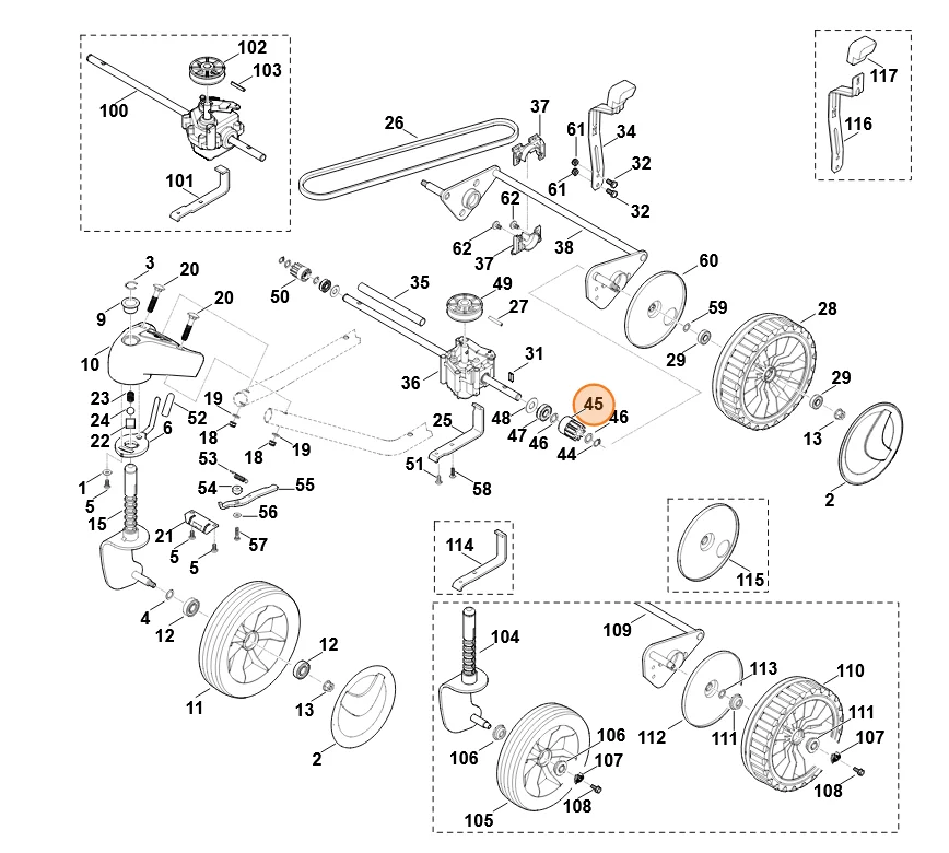 STIHL - 0000-642-0410 - Drive Gear 0000-640-2500